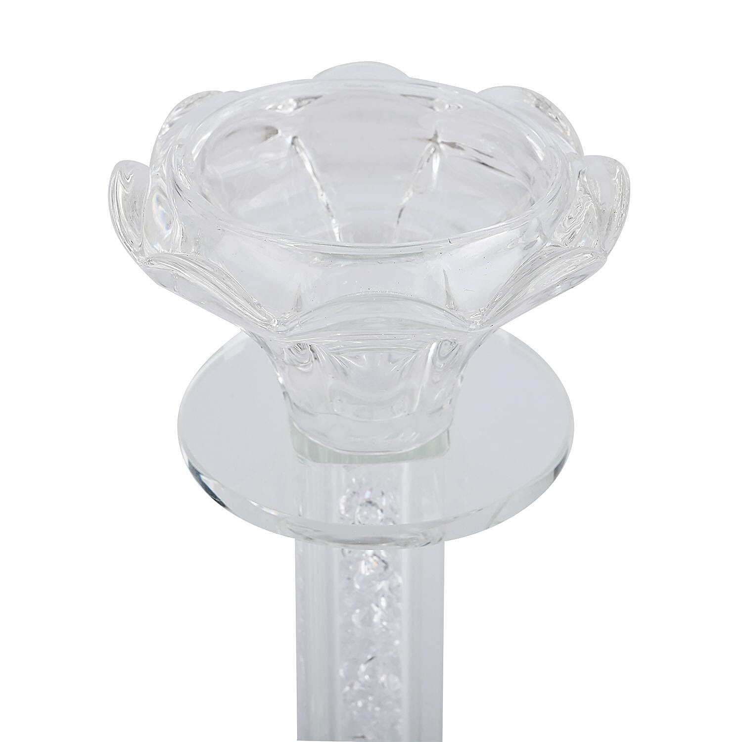 Set of 3 Glass Candle Holders - Pearls