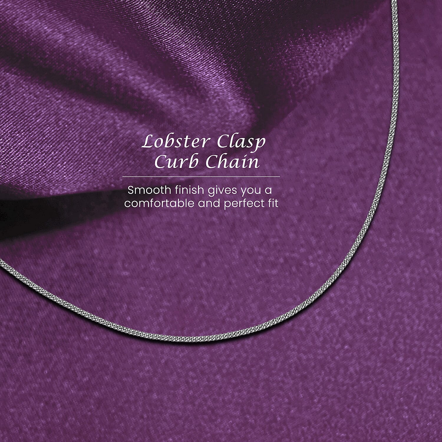 18K W Gold  Chain (Size - 18),  Gold Wt. 1.9 Gms