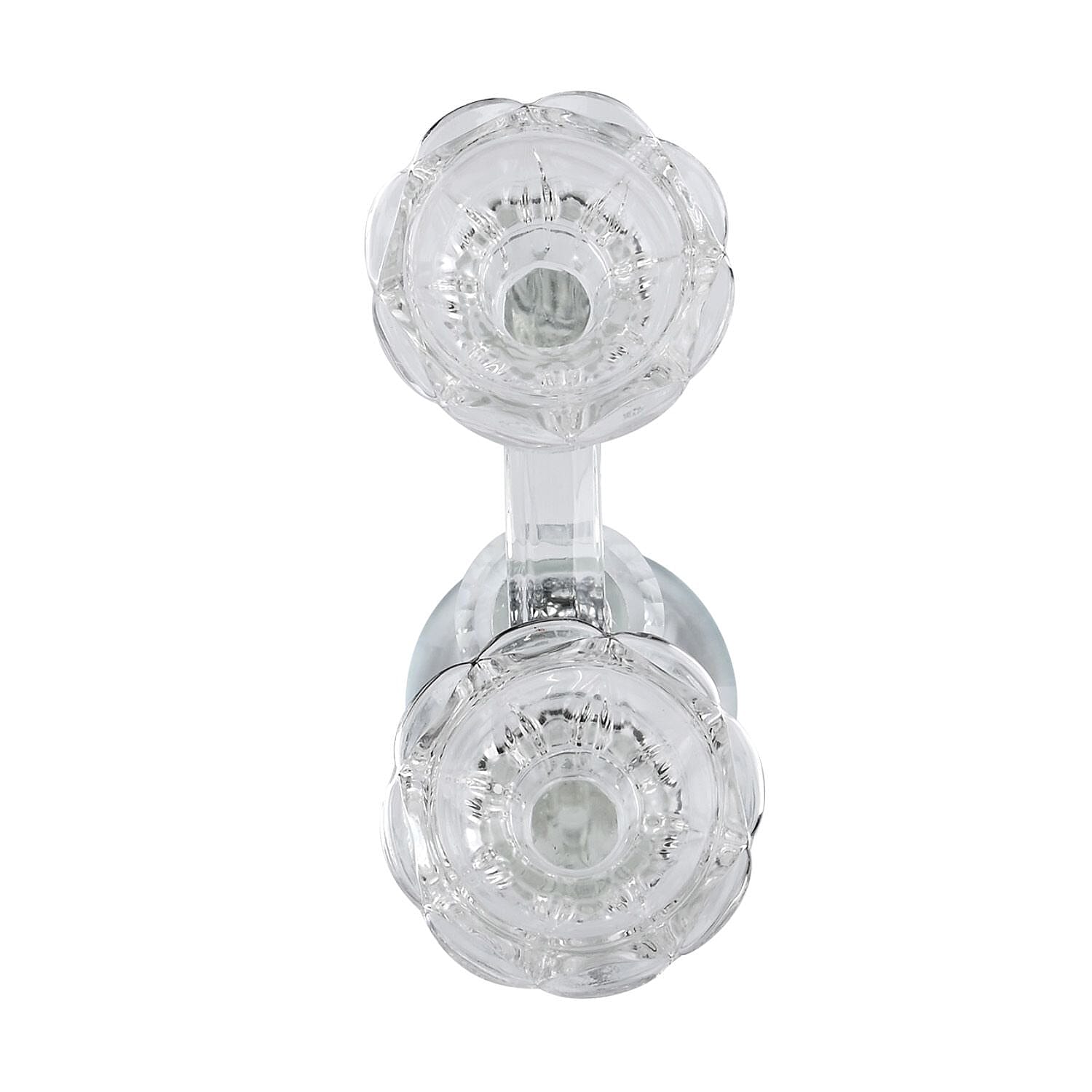 Sparkling 2 Arms Candle Holder - Silver