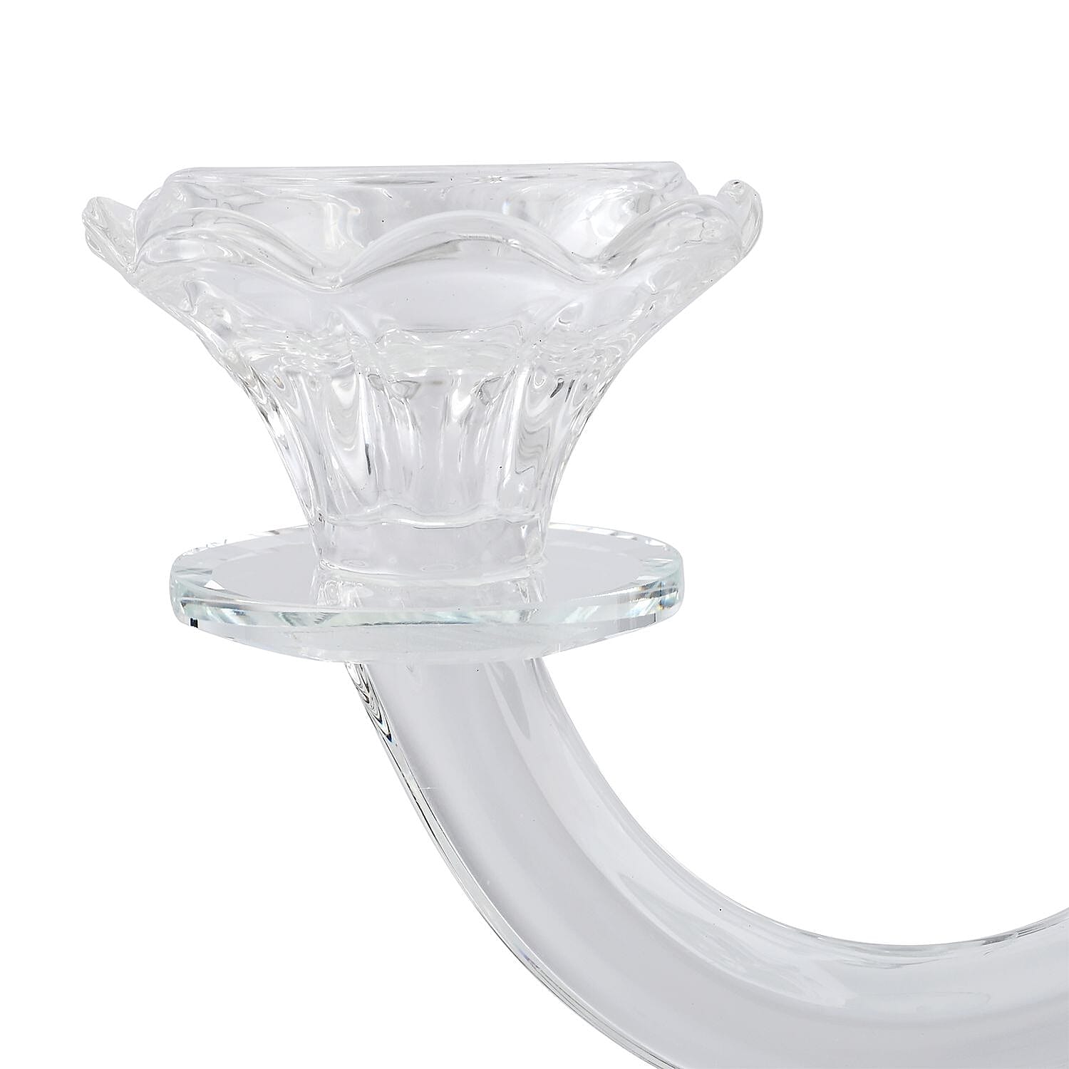 Sparkling 2 Arms Candle Holder - Silver