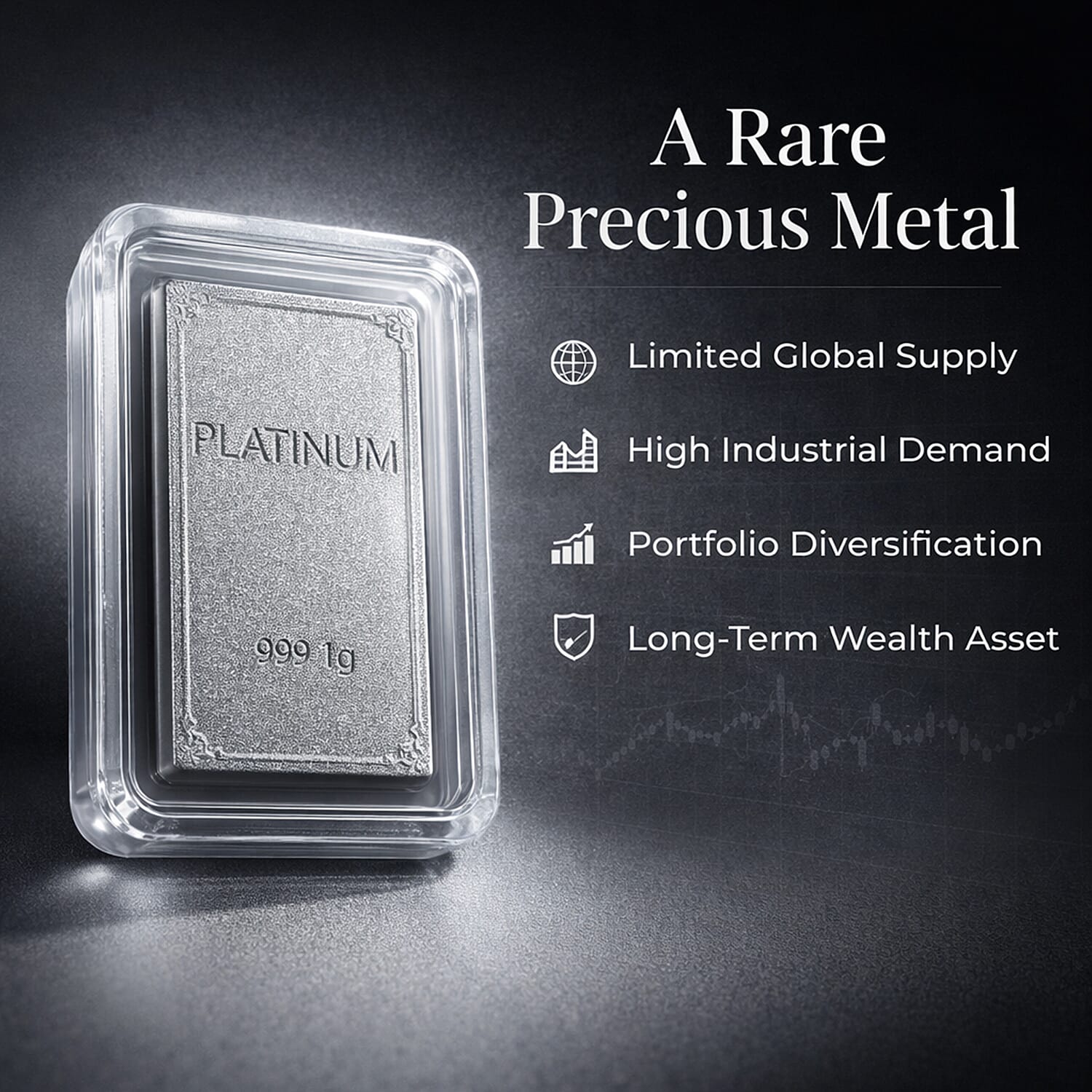 Special Offer - 999 Platinum (99.9% Platinum Purity) Bar Wt. 1.00 Gms.