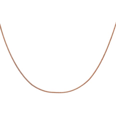 18K Rose Gold  Chain (Size - 16),  Gold Wt. 0.96 Gms