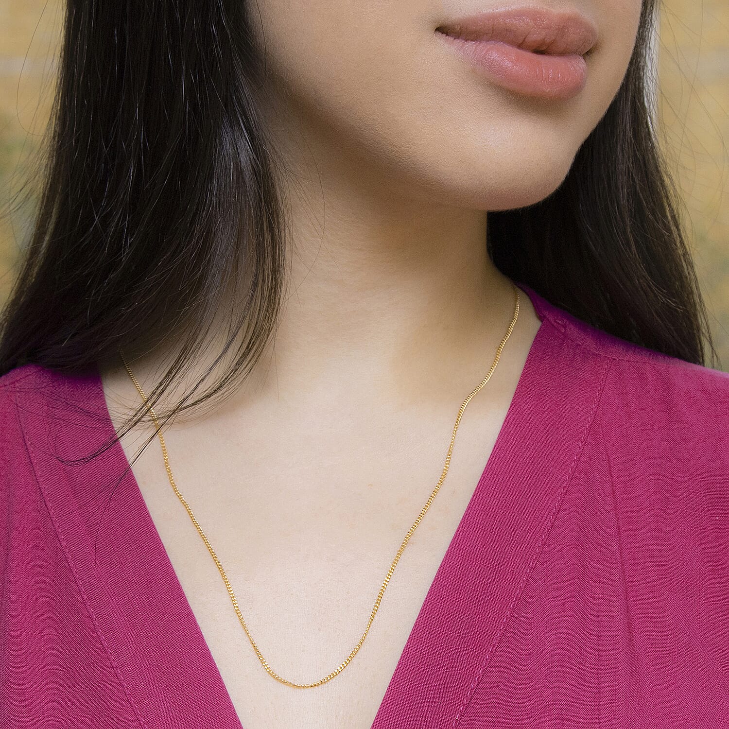 18K W Gold  Chain (Size - 20),  Gold Wt. 3.9 Gms