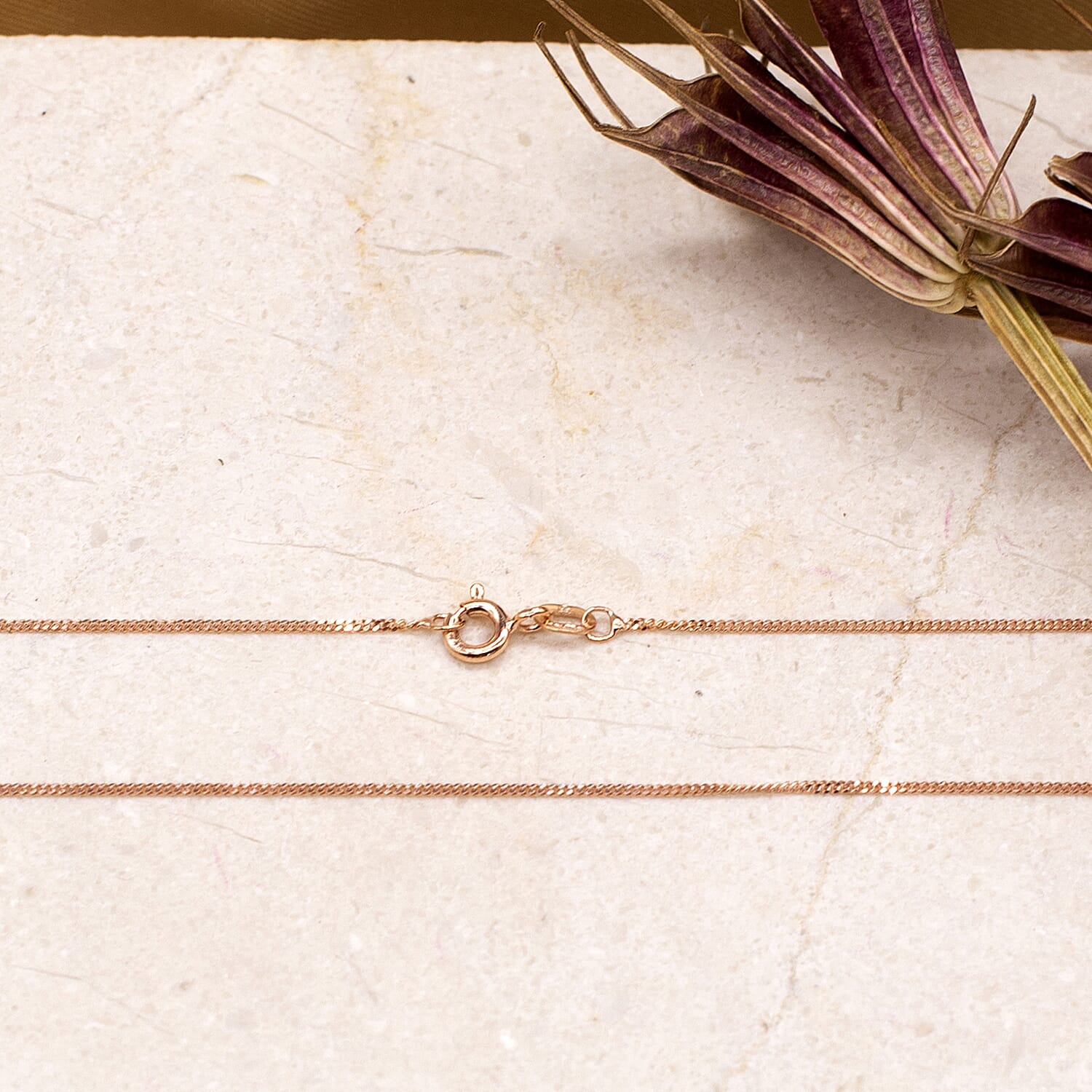 18K Rose Gold  Chain (Size - 18),  Gold Wt. 1.8 Gms