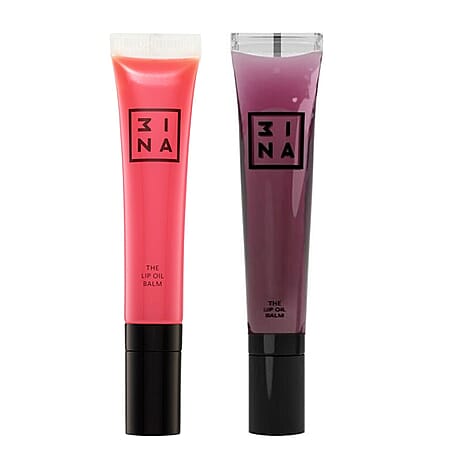 Set of Two - 3INA  Lip Glosses (3INA Cosmetic Lip Oil Nude Pink 101 & 3INA Cosmetics Lip Oil Balm Wine 100)