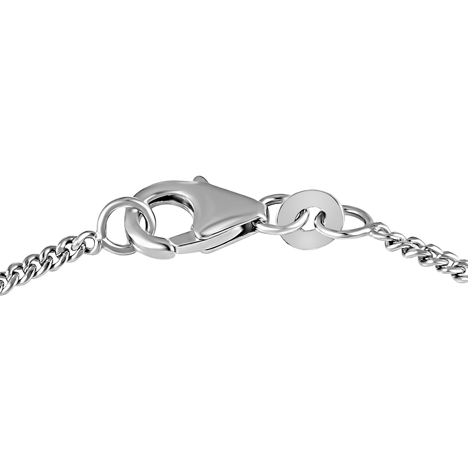 Watermelon Colour Tourmaline Quartz Necklace (Size - 20) in Platinum Overlay Sterling Silver 34.18 Ct, Silver Wt. 14.29 Gms