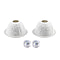 Set of 2 Bird & Deer Printed Porcelain LED Tealight Candle Holder - White