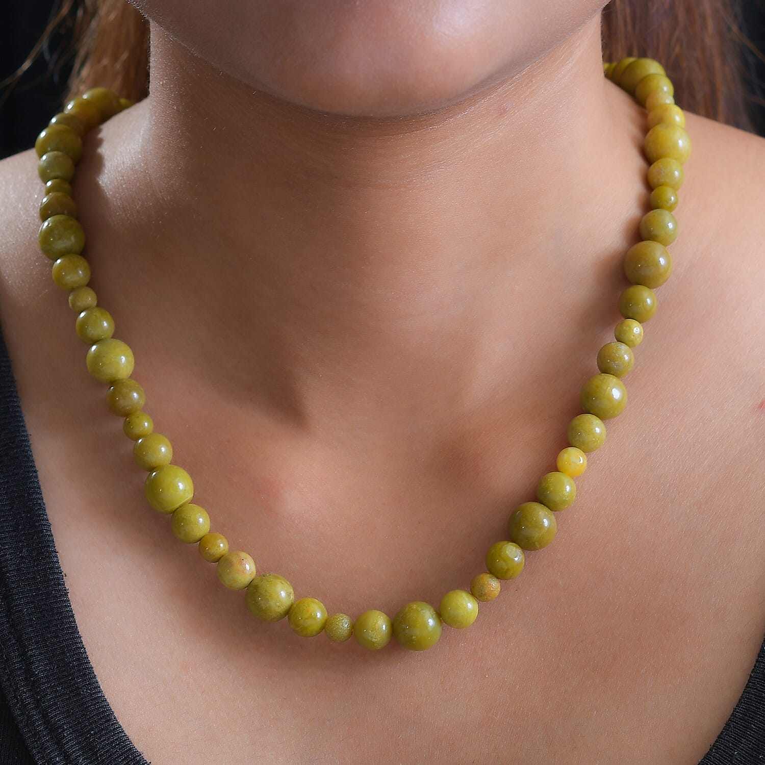 First Time Ever Natural Green Opal Necklace (Size - 20) in Platinum Overlay Sterling Silver 175.26 Ct