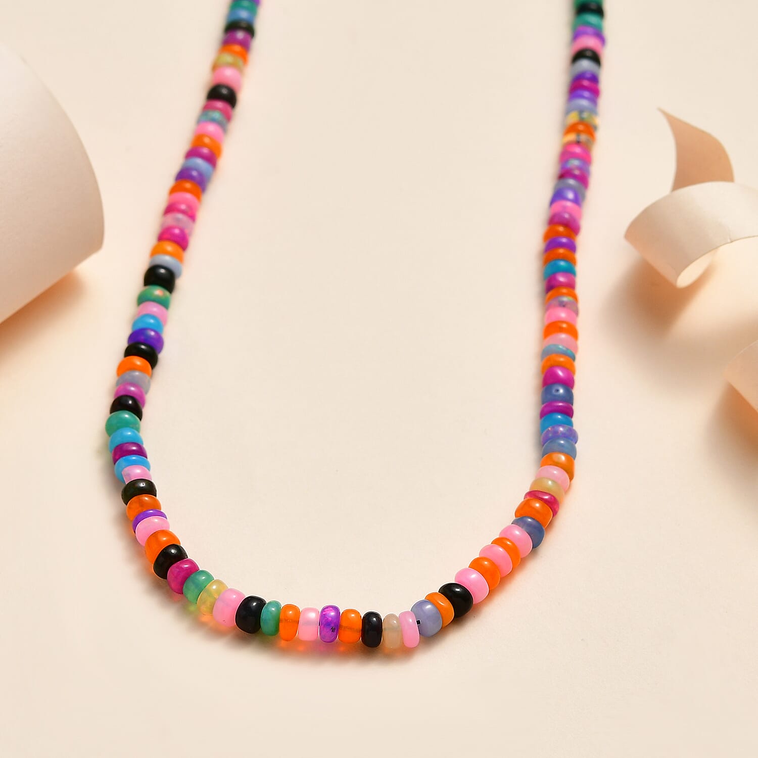 Tucson Gem Find-9K Yellow Gold AAAA Multi Opal  Necklace (Size - 18.5) 50.84 Ct