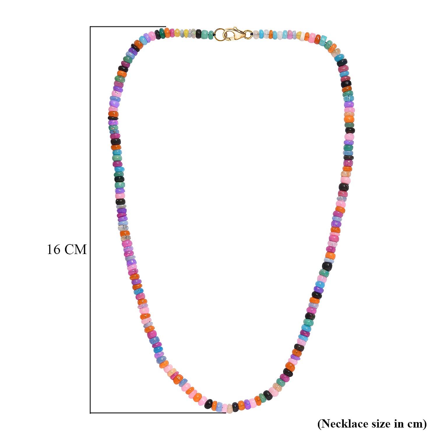Tucson Gem Find-9K Yellow Gold AAAA Multi Opal  Necklace (Size - 18.5) 50.84 Ct