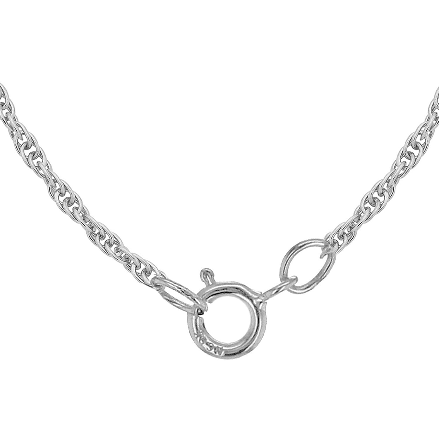18K White Gold Prince of Wales Chain With Spring Ring Clasp (Adjustable Size - 18-20)