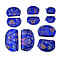 Set of 10 Multi-Purpose Embroidered Jewellery Box With Zipper - Royal Blue