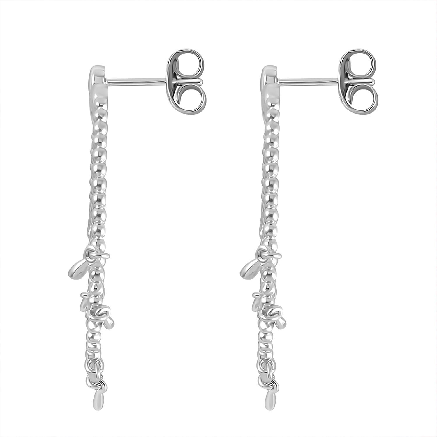Lucy Q Bubble Drip Collection - Rhodium Overlay Sterling Silver Earrings.