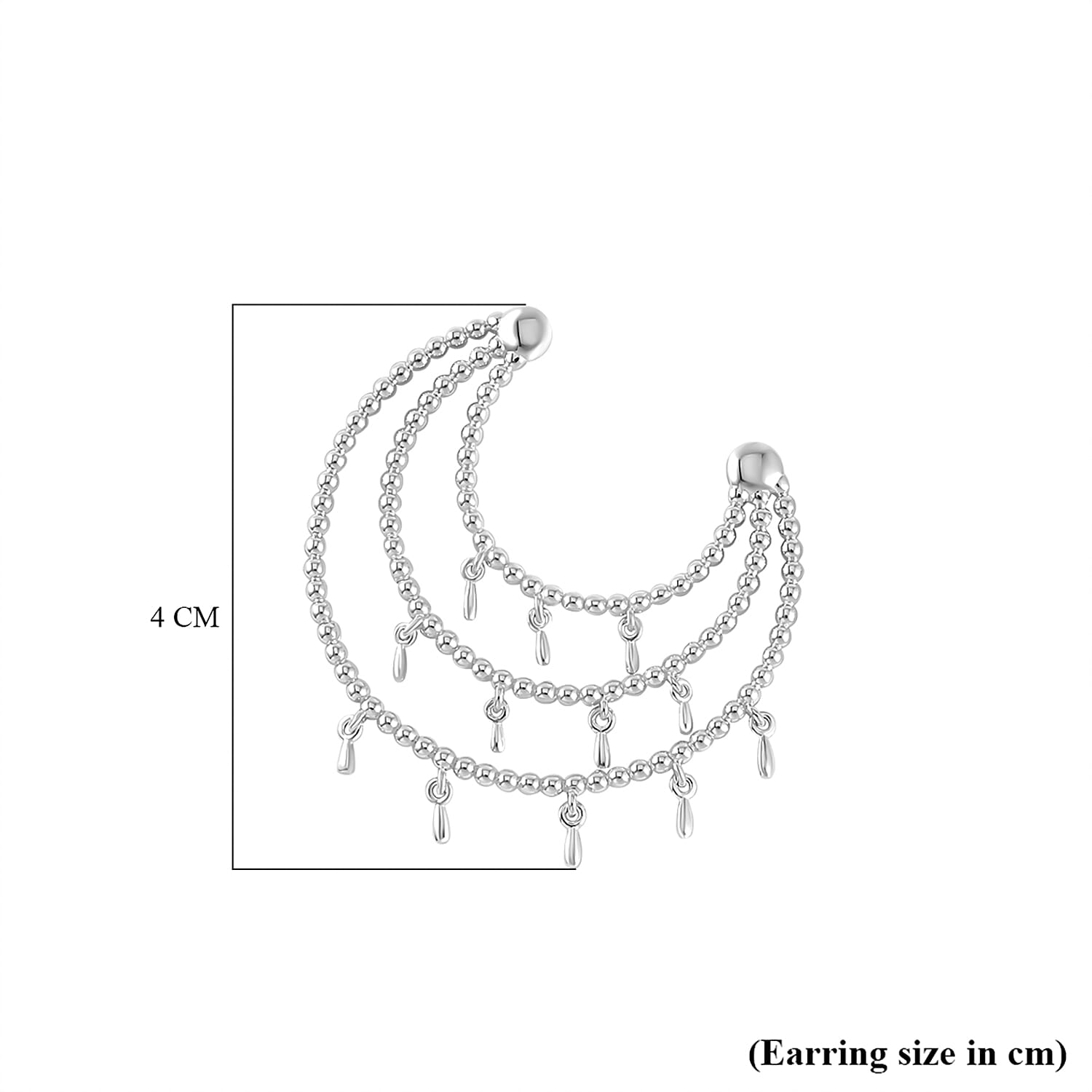 Lucy Q Bubble Drip Collection - Rhodium Overlay Sterling Silver Earrings.