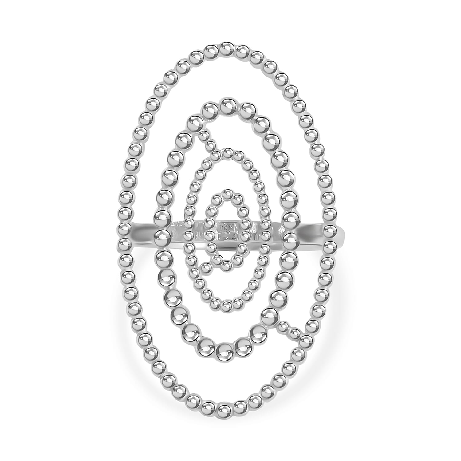 Lucy Q Bubble Drip Collection - Rhodium Overlay Sterling Silver Ring