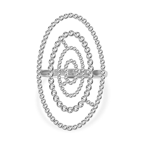 Lucy Q Bubble Drip Collection - Rhodium Overlay Sterling Silver Ring
