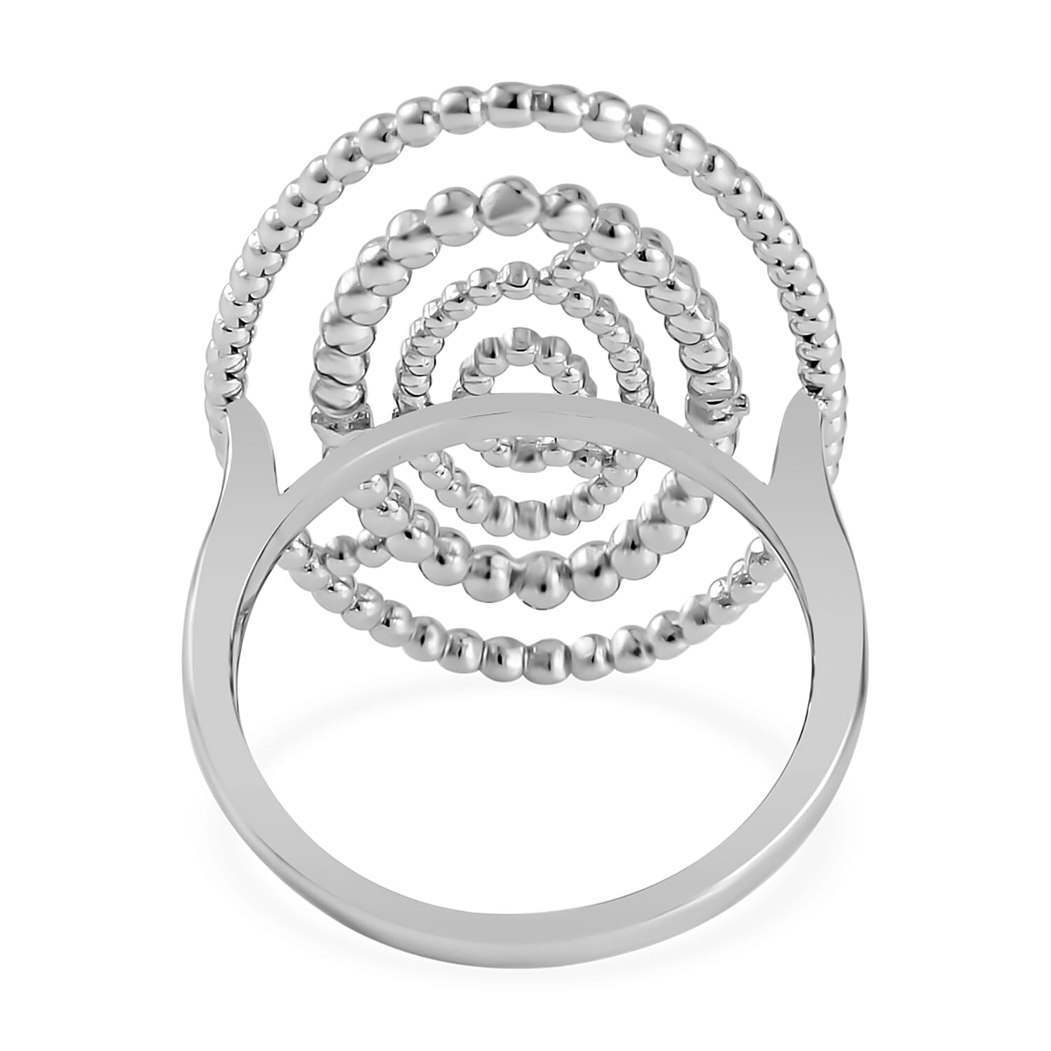 Lucy Q Bubble Drip Collection - Rhodium Overlay Sterling Silver Ring