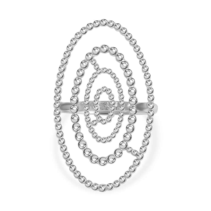 Lucy Q Bubble Drip Collection - Rhodium Overlay Sterling Silver Ring