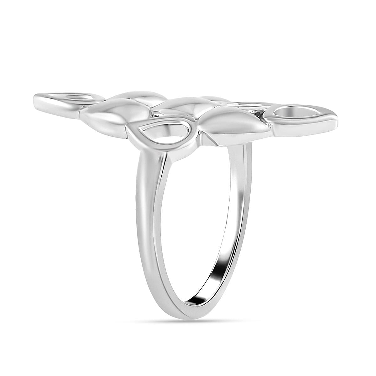 LucyQ Drip Collection - Rhodium Overlay Sterling Silver Ring