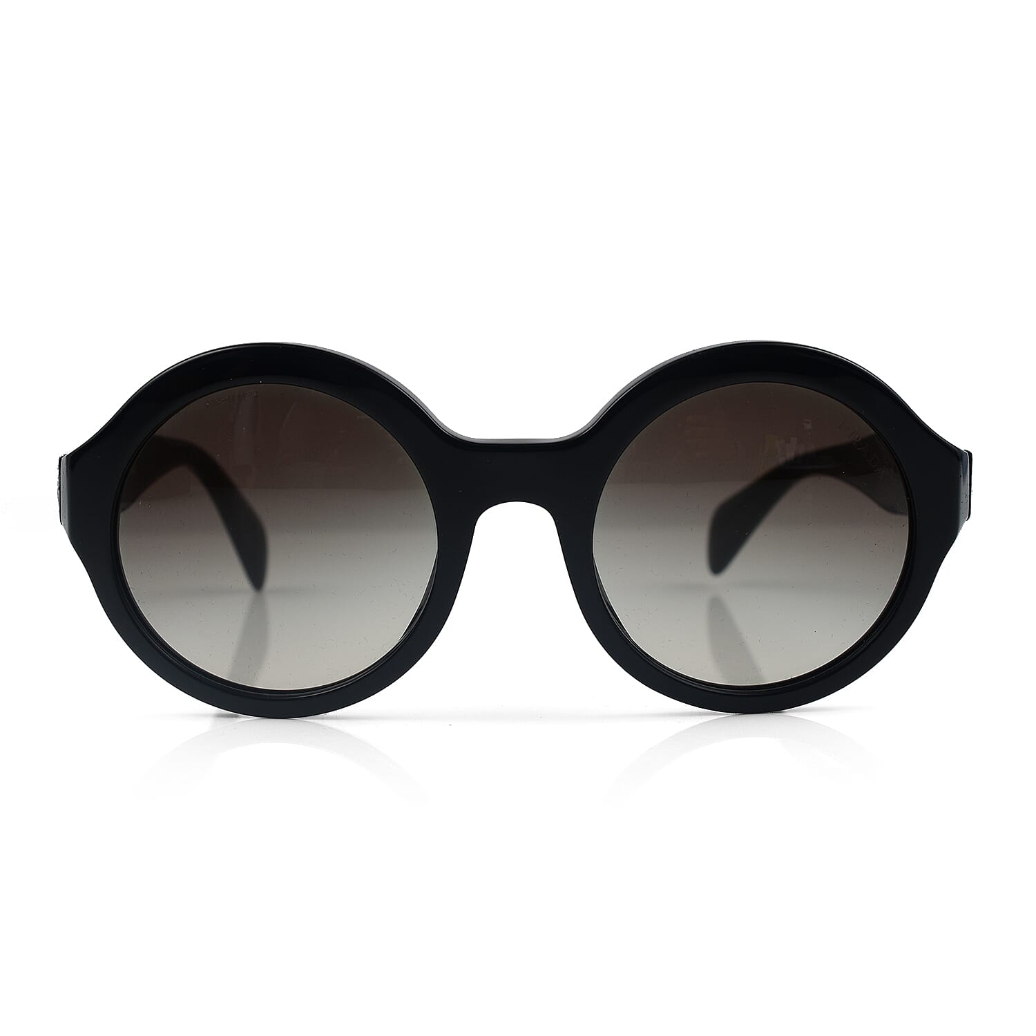 Summer Closeout Prada Designer Round Sunglasses - Black