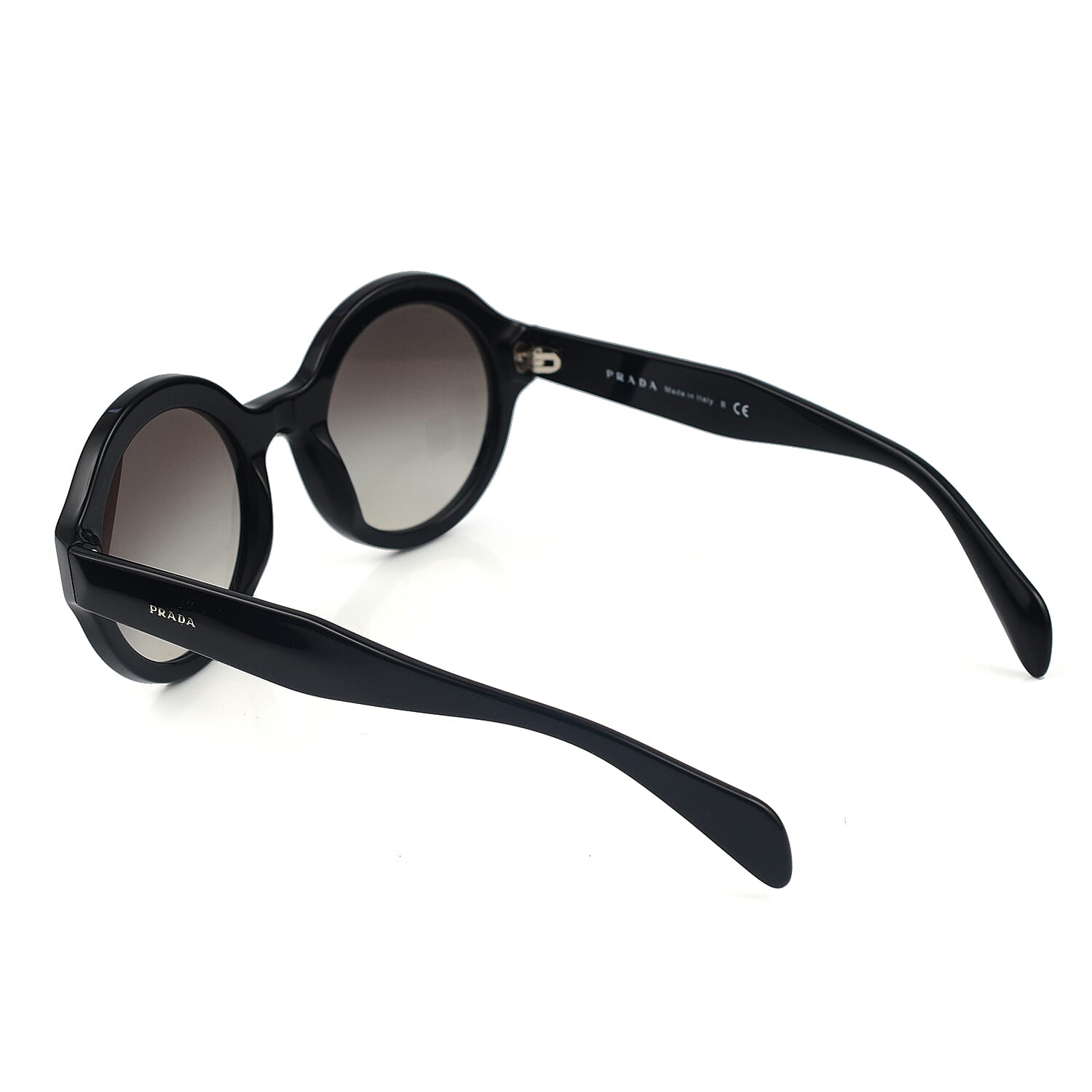 Summer Closeout Prada Designer Round Sunglasses - Black