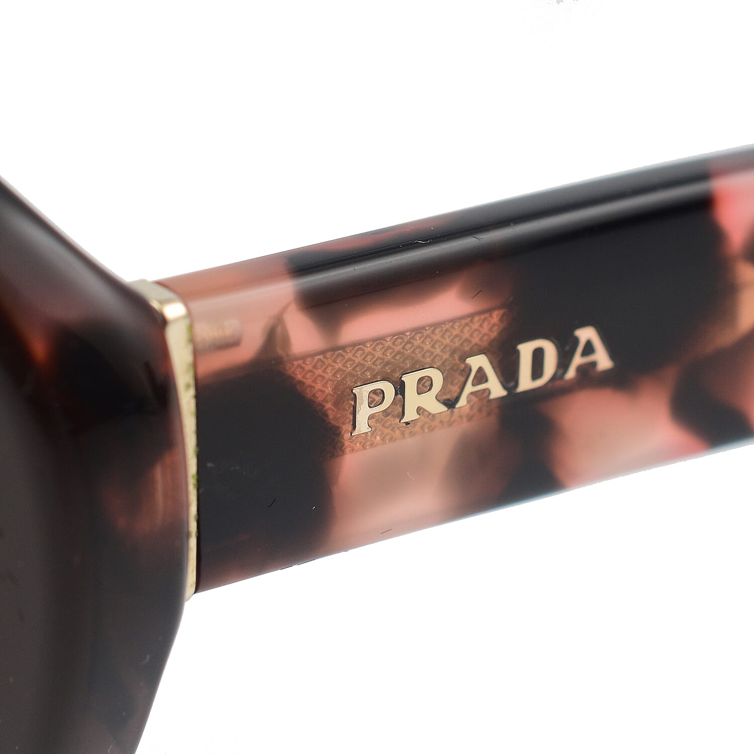 Summer Closeout PRADA Brown Cat Eyed Sunglasses - Black