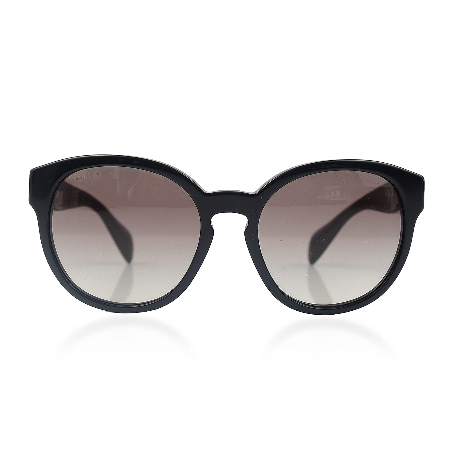 Designer Closeout- PRADA Square Edge Sunglasses - Black