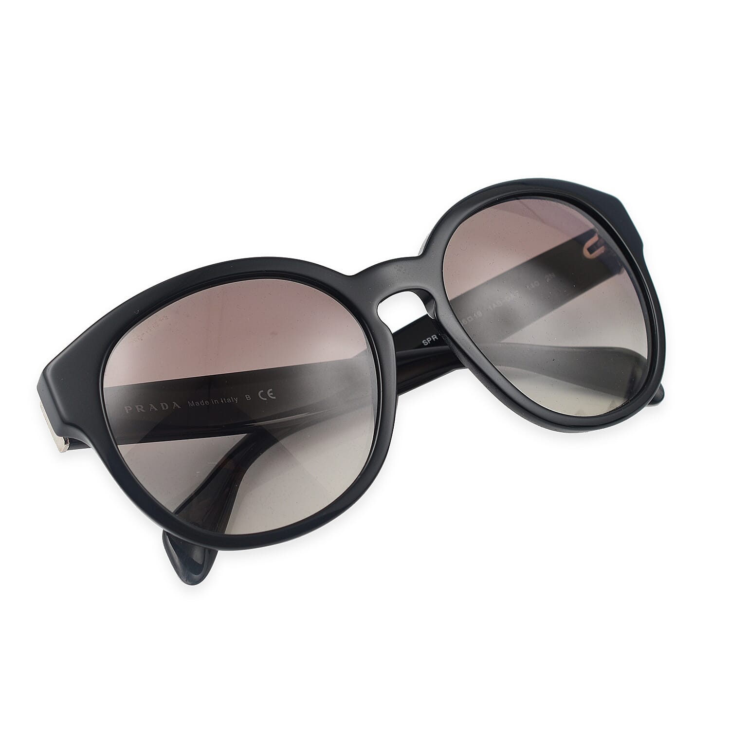 Designer Closeout- PRADA Square Edge Sunglasses - Black