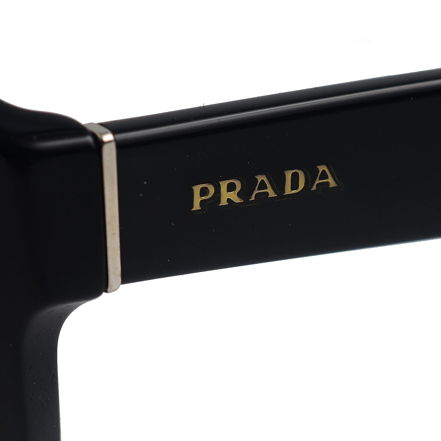 Designer Closeout- PRADA Square Edge Sunglasses - Black