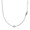 Cubic Zirconia Solitaire Necklace (Size - 20) in Platinum Overlay Sterling Silver