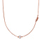 Cubic Zirconia Solitaire Necklace (Size - 20) in 18K Rose Gold Vermeil Plated Sterling Silver