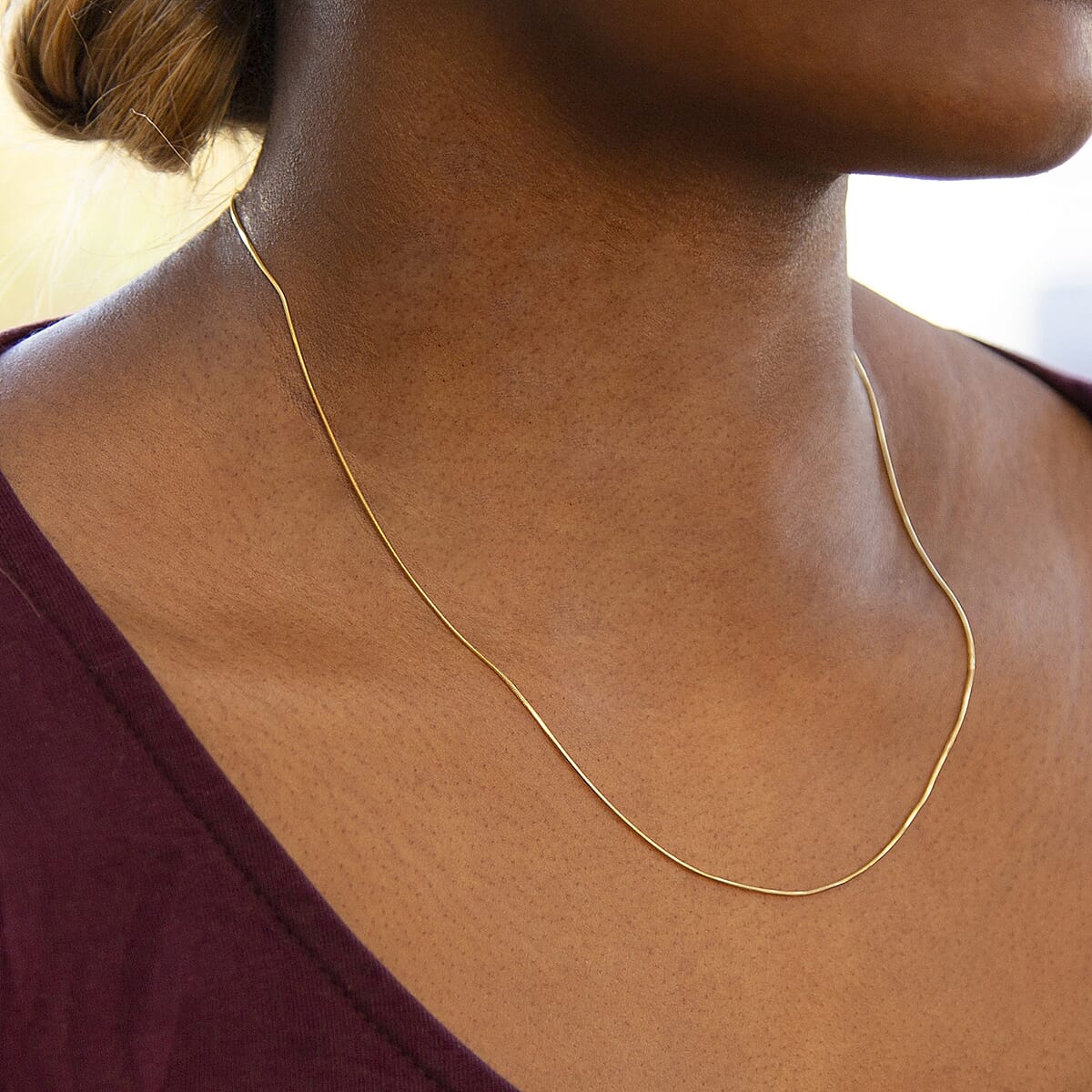 18K Yellow Gold  Chain (Size - 18),  Gold Wt. 2.6 Gms