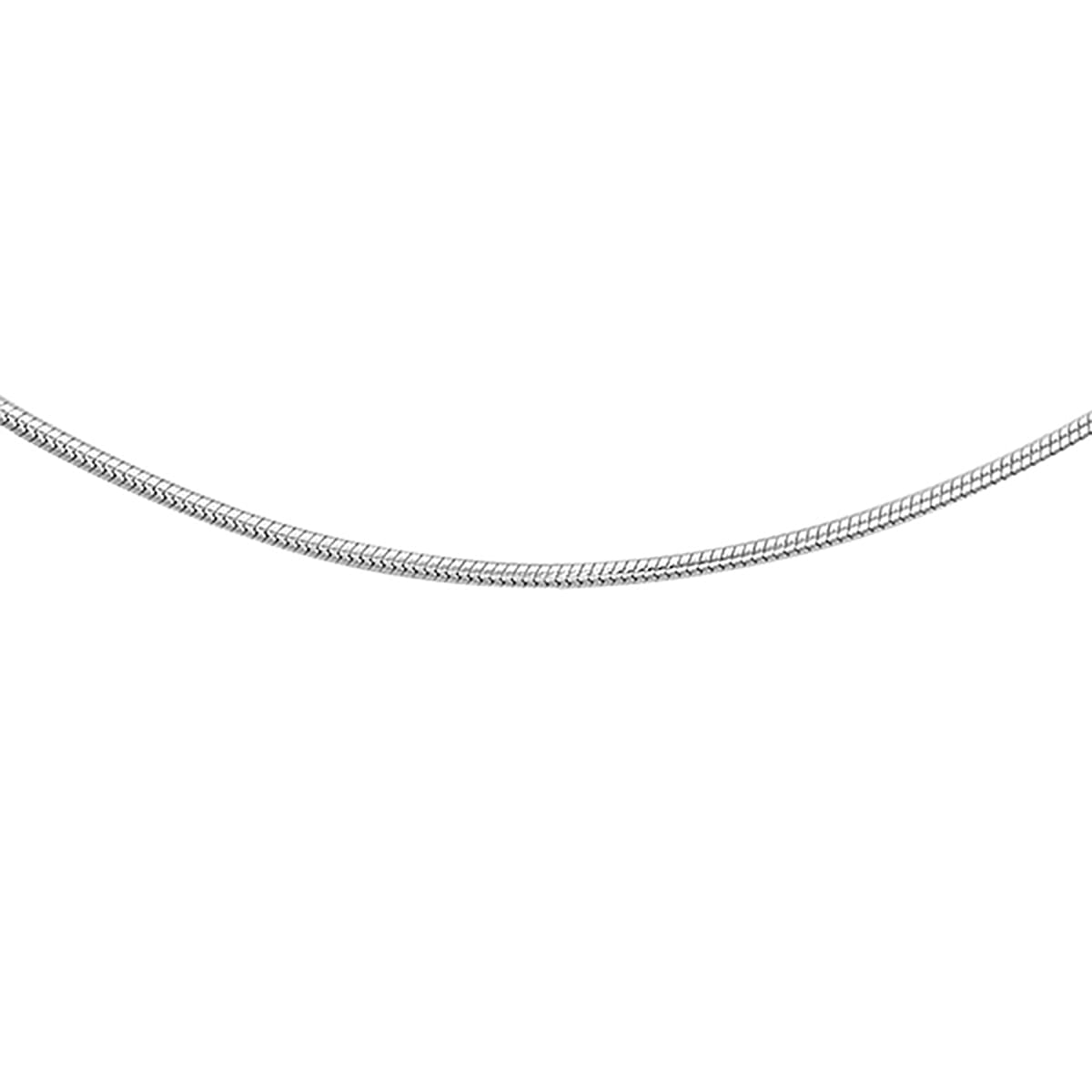 18K White Gold Snake Chain With Lobster Clasp (Size - 16)