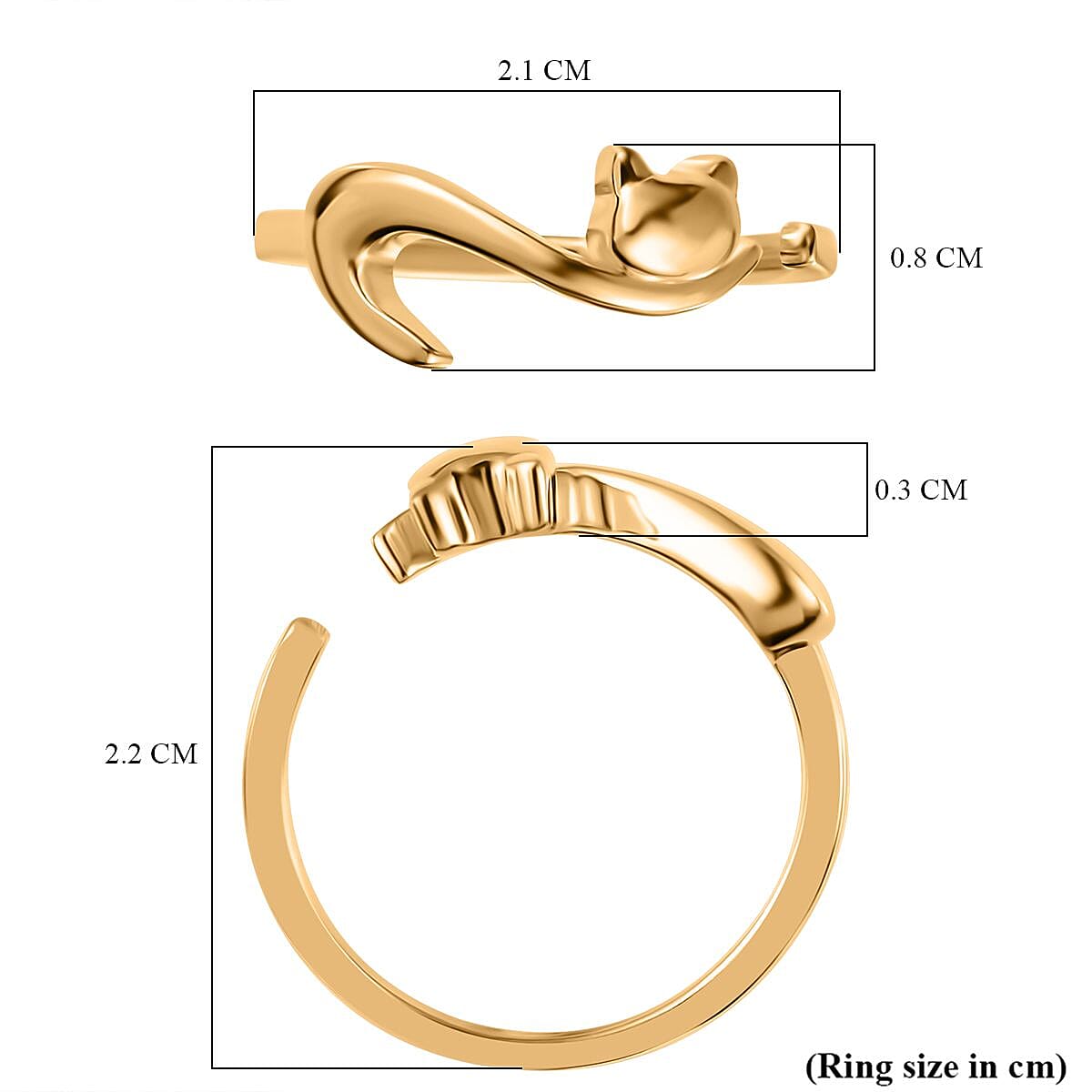 18K Vermeil Yellow Gold Plated Sterling Silver Ring