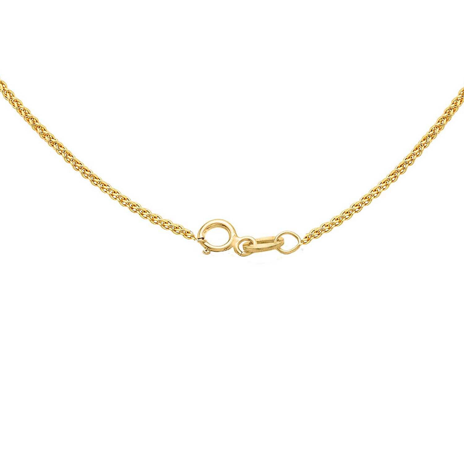 18K Yellow Gold Spiga Chain With Spring Ring Clasp (Size - 18-20)