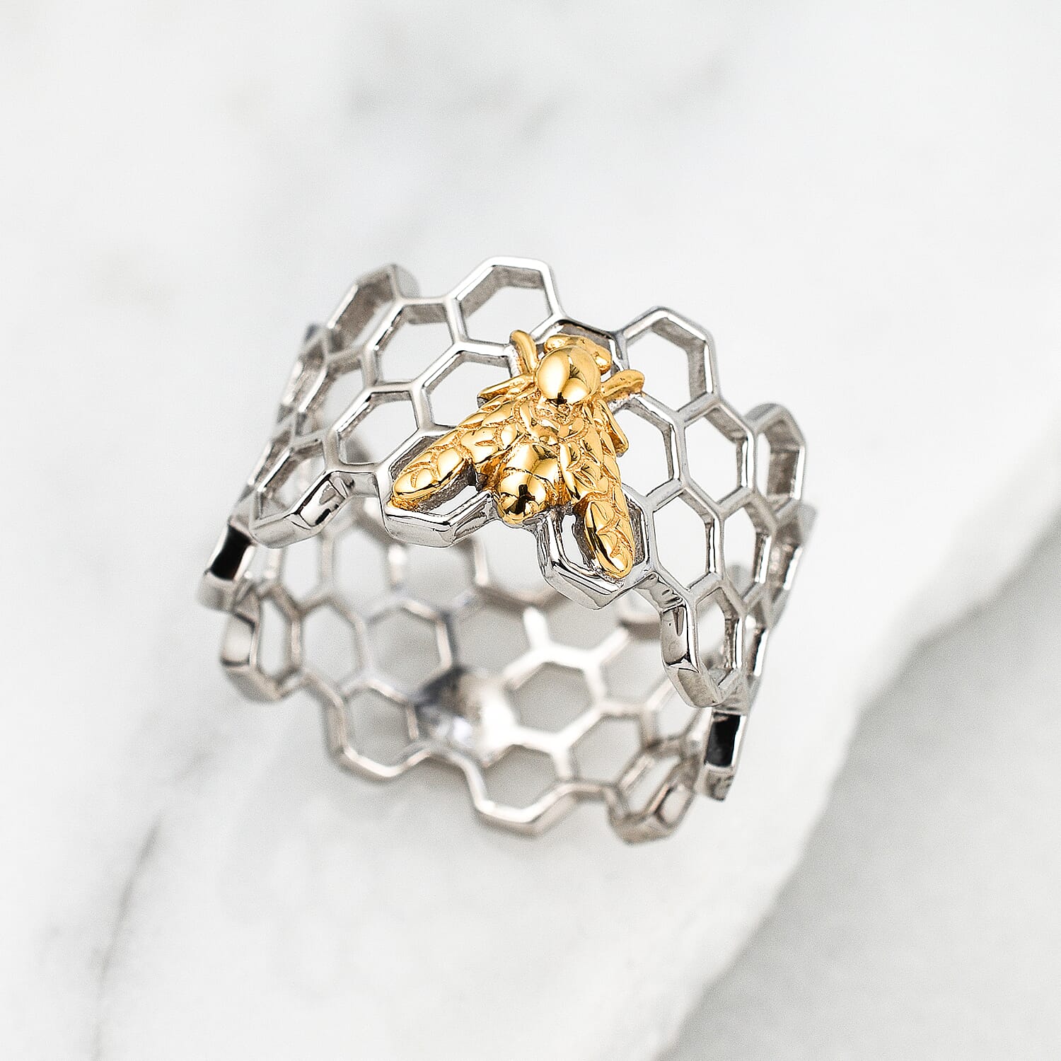 Bee and hot sale honeycomb ring