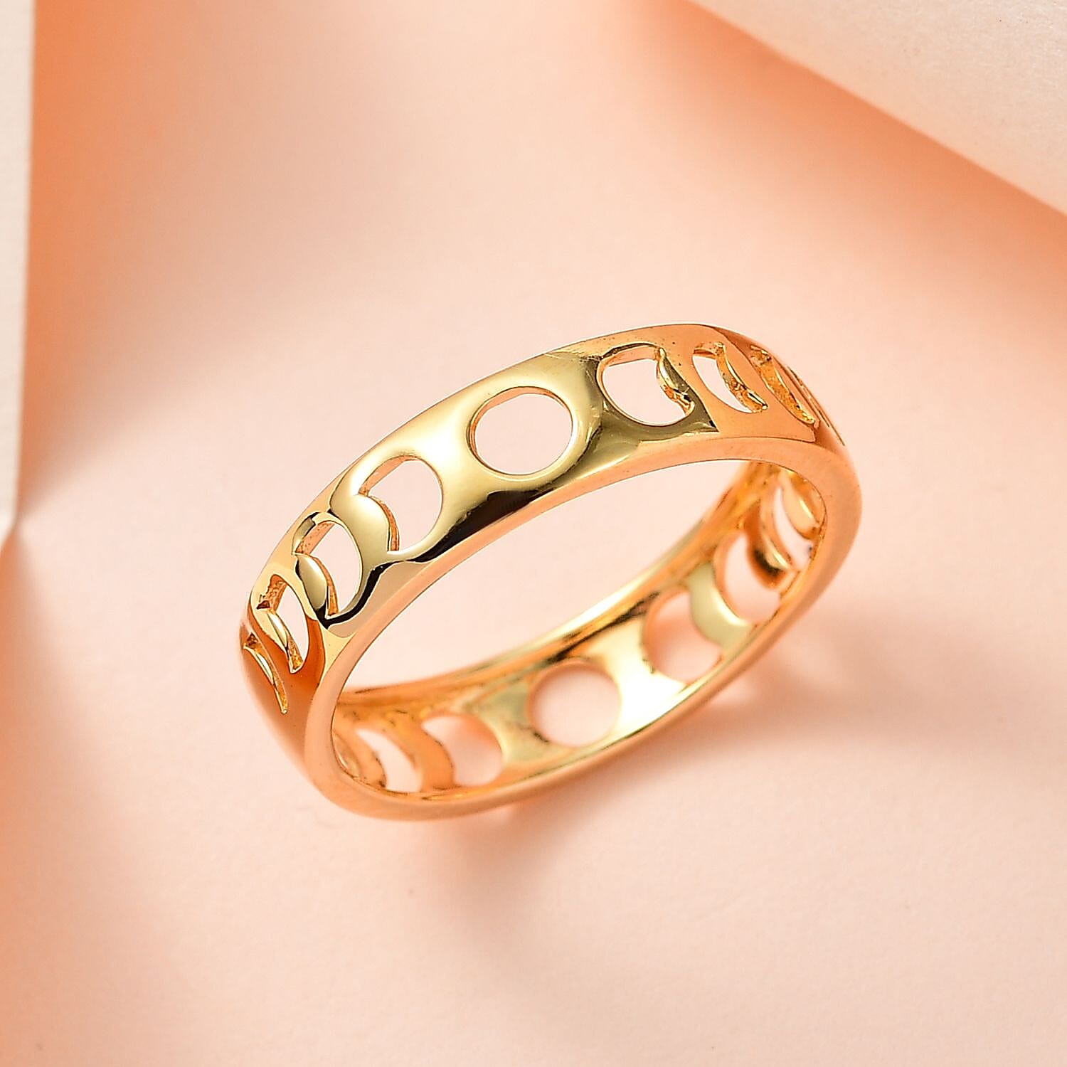 18K Vermeil Yellow Gold Plated Sterling Silver Band Ring