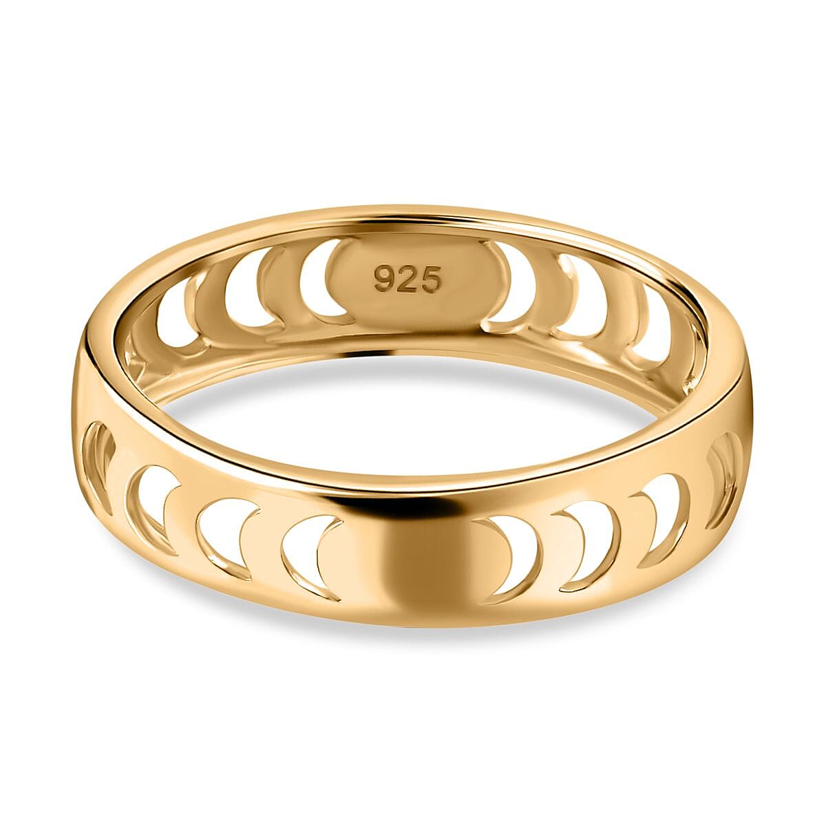 18K Vermeil Yellow Gold Plated Sterling Silver Band Ring