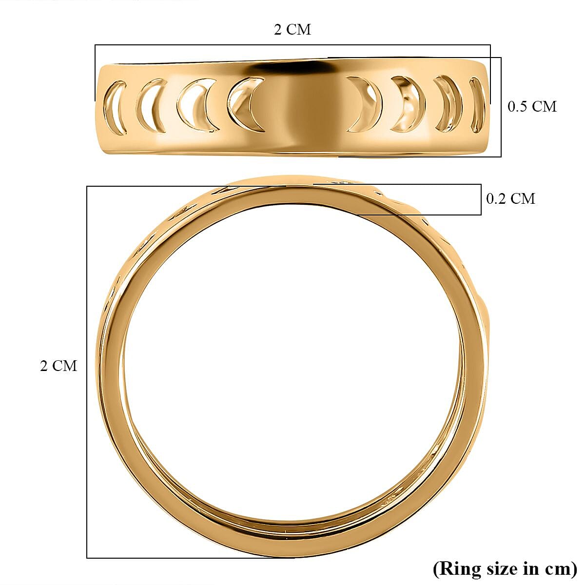 18K Vermeil Yellow Gold Plated Sterling Silver Band Ring