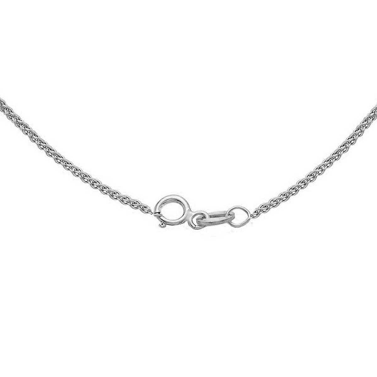 18K White Gold Spiga Chain With Lobster Clasp (Size - 16)