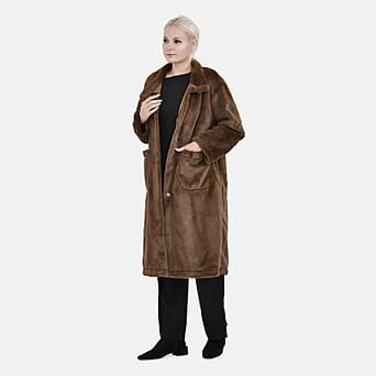 https://tjcuk.sirv.com/Products/75/7/7575282/Tamsy-Polyester-Solid-Coat-Size-110x1-cm-Brown-Light-Beige_7575282_3.jpg?w=342&h=342