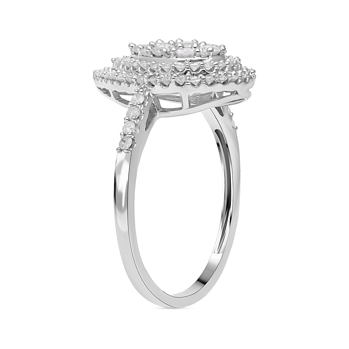 NY Close Out- 9K White Gold SGL Certified Diamond (G-H) Ring 1.00 Ct.