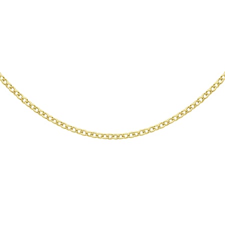 18K Yellow Gold 1.6 MM Trace Chain With Spring Ring Clasp 18 Inch Polished