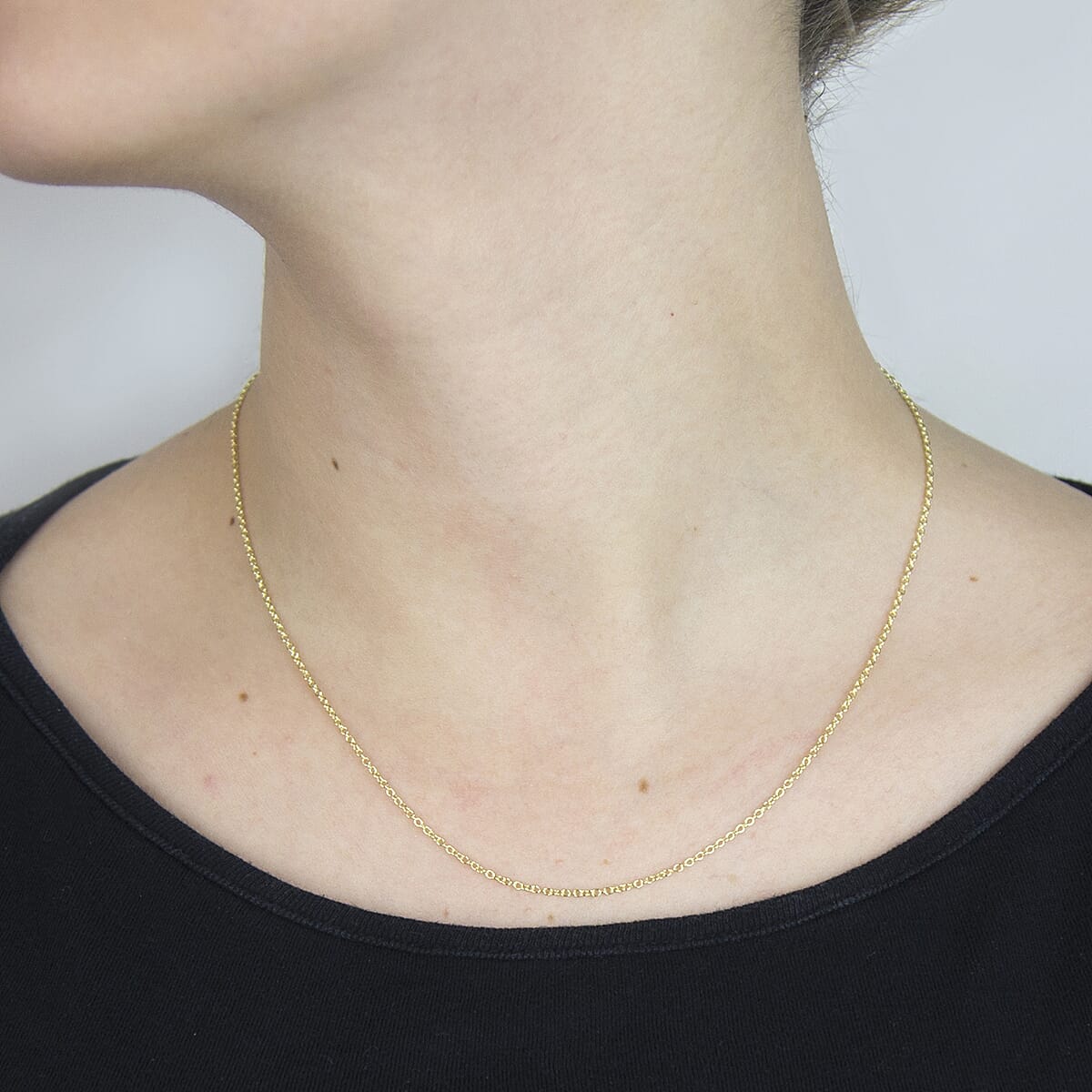 18K Yellow Gold  Chain (Size - 18),  Gold Wt. 2.6 Gms