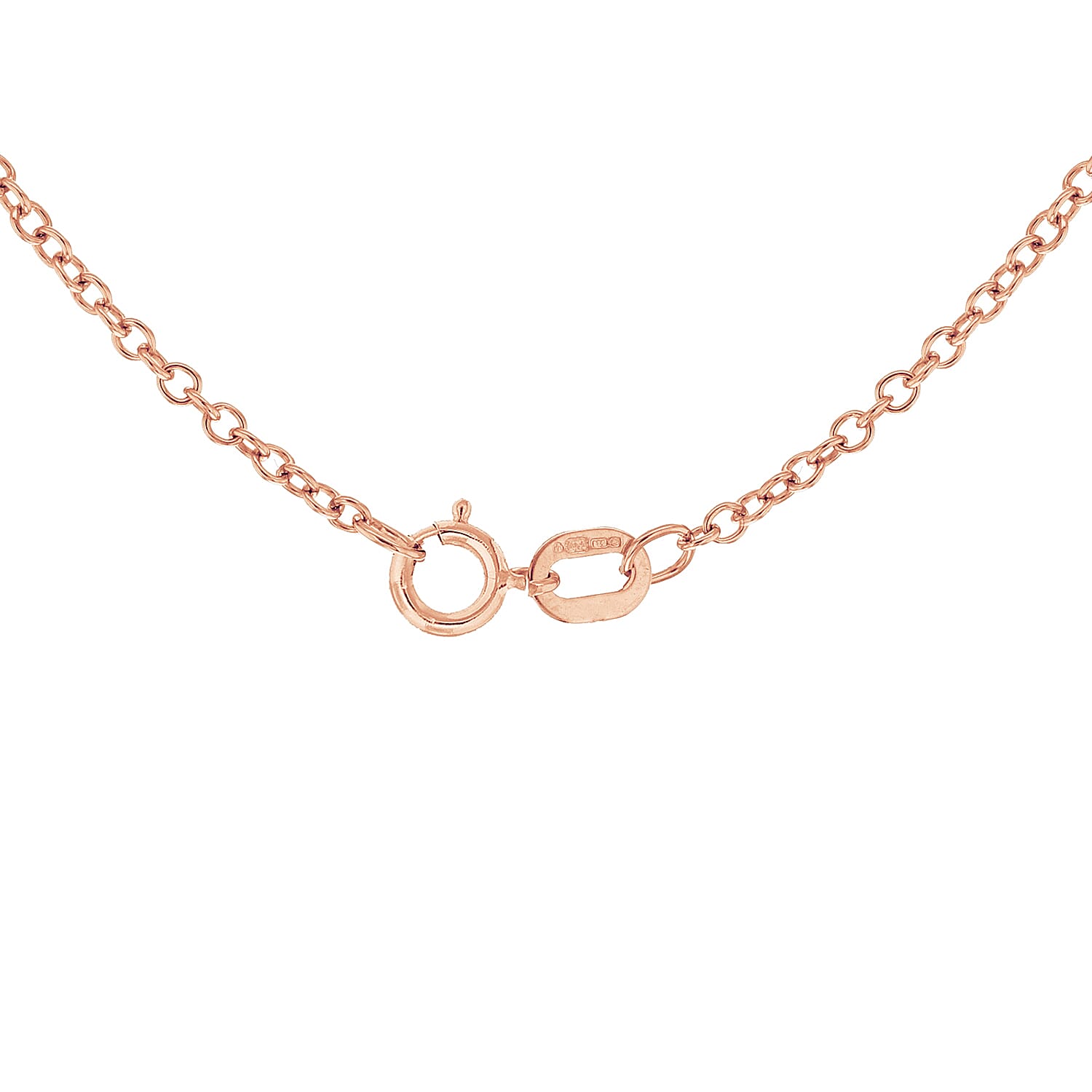 18K Rose Gold Trace Chain With Spring Ring Clasp (Size - 16)