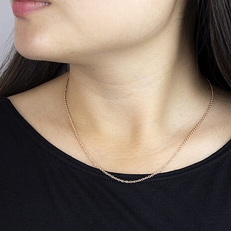 18K Rose Gold  Chain (Size - 18),  Gold Wt. 2.6 Gms