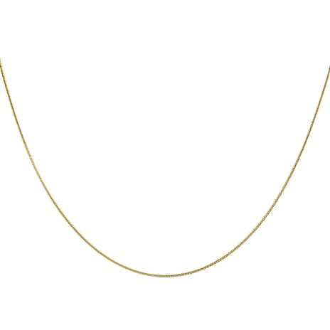 9K Yellow Gold Round Snake Chain With Spring Ring Clasp (Size - 16)