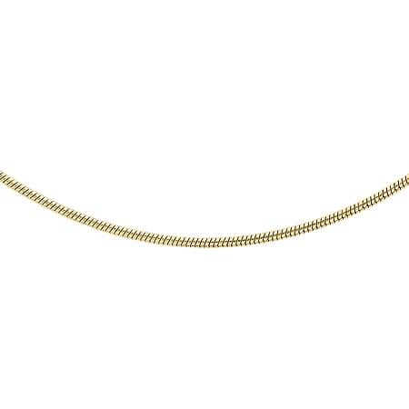 Round Snake Chain 18 Inch in 9K Yellow Gold