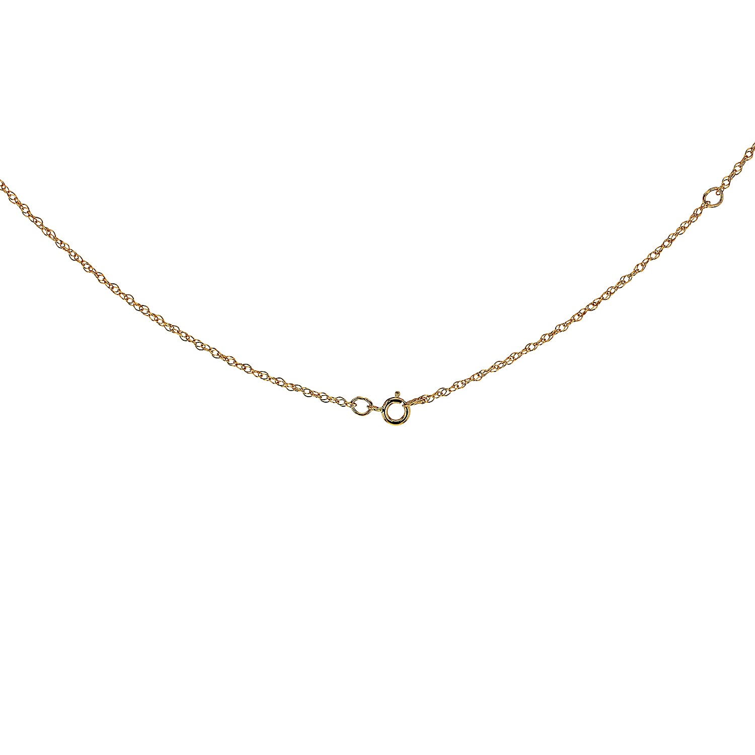 9K Yellow Gold Spiga Chain With Spring Ring Clasp (Size - 20)