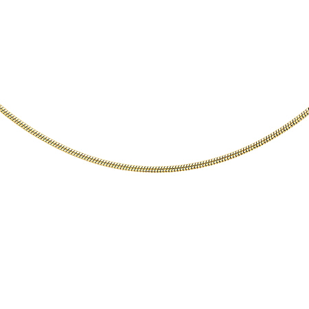 Round Snake Chain 16 Inch in 9K Yellow Gold